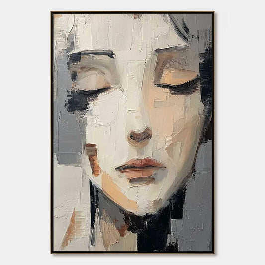 Echoes Of Silence – Figurative Impasto Oil Painting, view 1