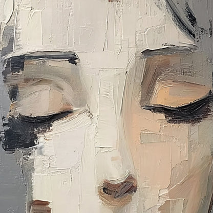 Echoes Of Silence – Figurative Impasto Oil Painting, view 3