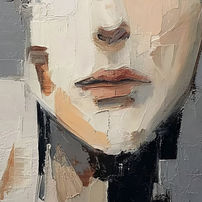 Echoes Of Silence – Figurative Impasto Oil Painting, view 5