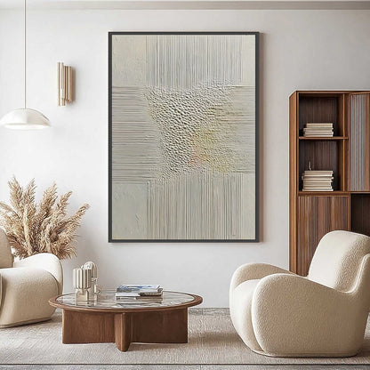 Echoes Of Stillness – Wabi-Sabi Abstract Oil Painting, view 4