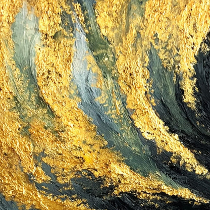 Ember Eyes – Cat Impasto Oil Painting, view 5