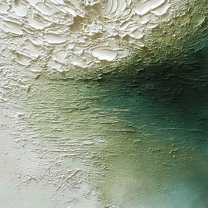 Emerald Bloom – Wabi-Sabi Floral Painting, view 5