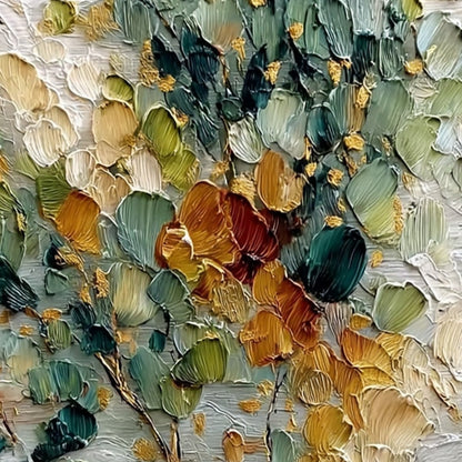 Emerald Jewel Tree – Tree Palette Knife Painting, view 3