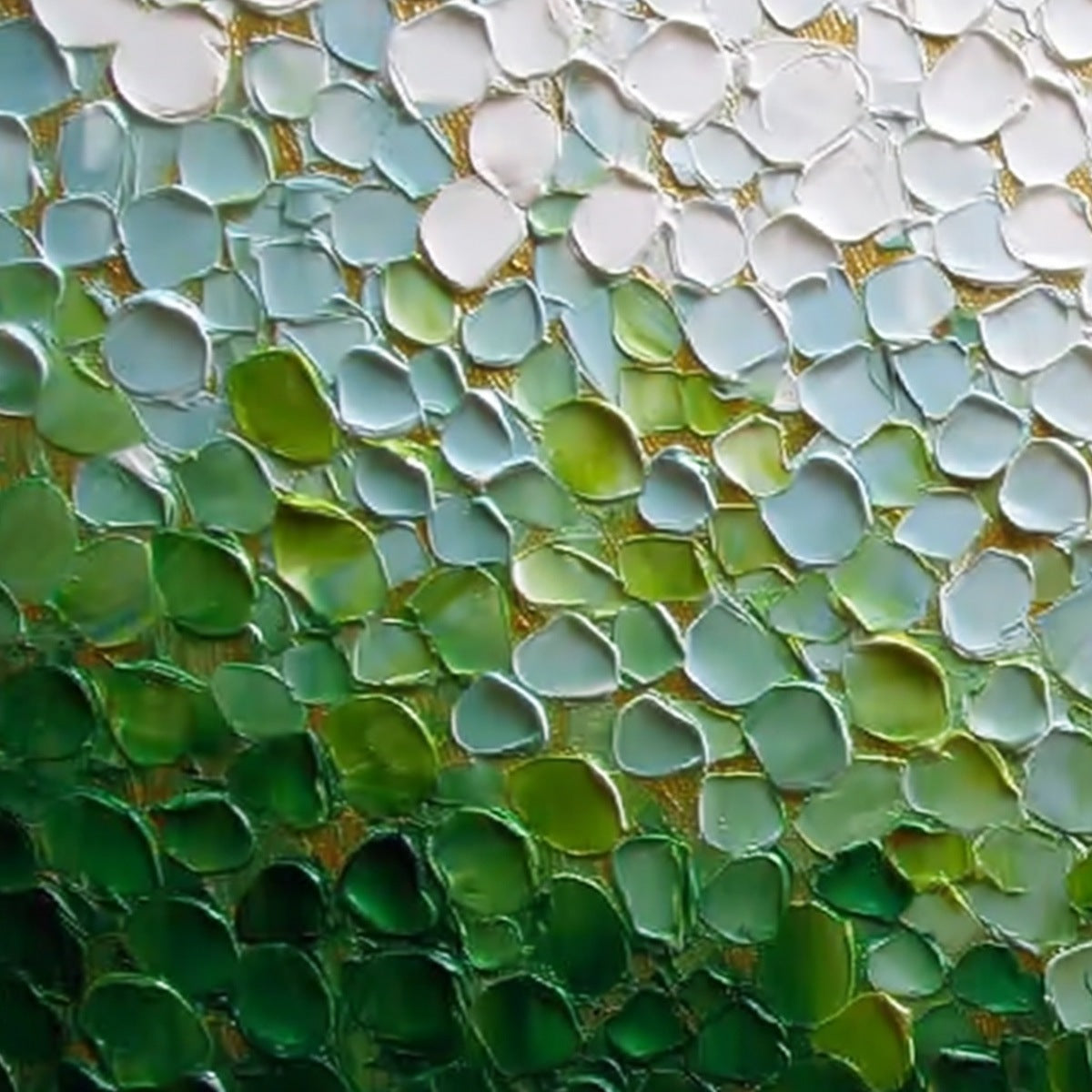 Emerald Petals – Landscape Impasto Painting, view 3