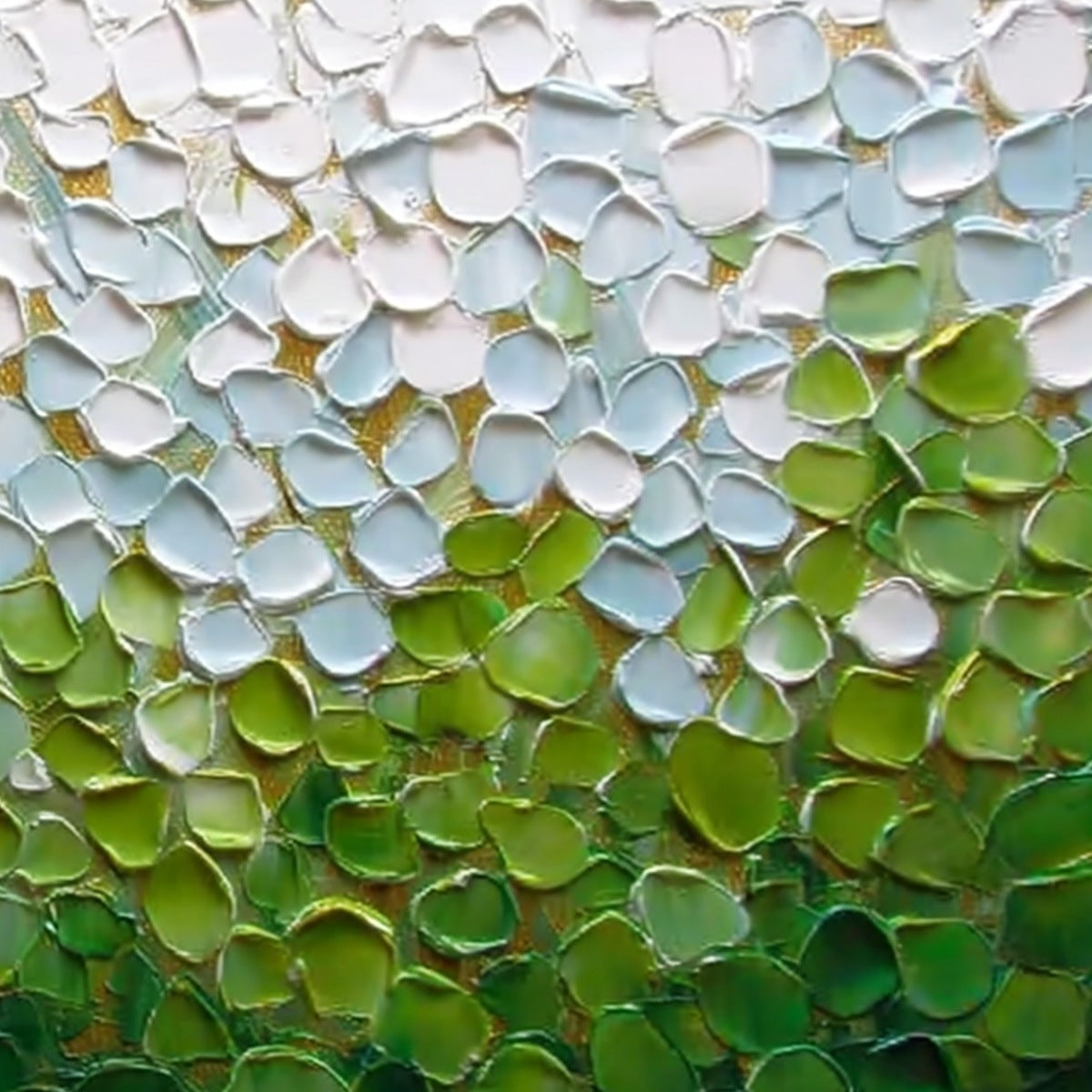 Emerald Petals – Landscape Impasto Painting, view 5