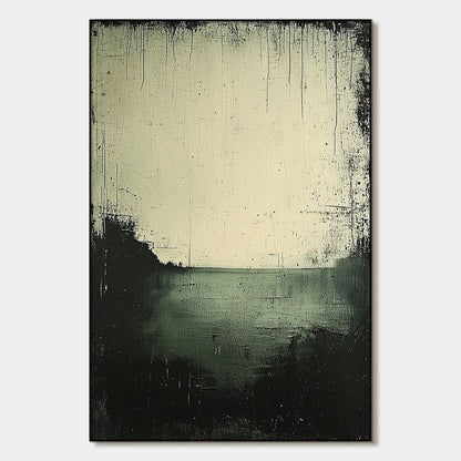 Emerald Mist – Wabi-Sabi Seascape Oil Painting, view 1