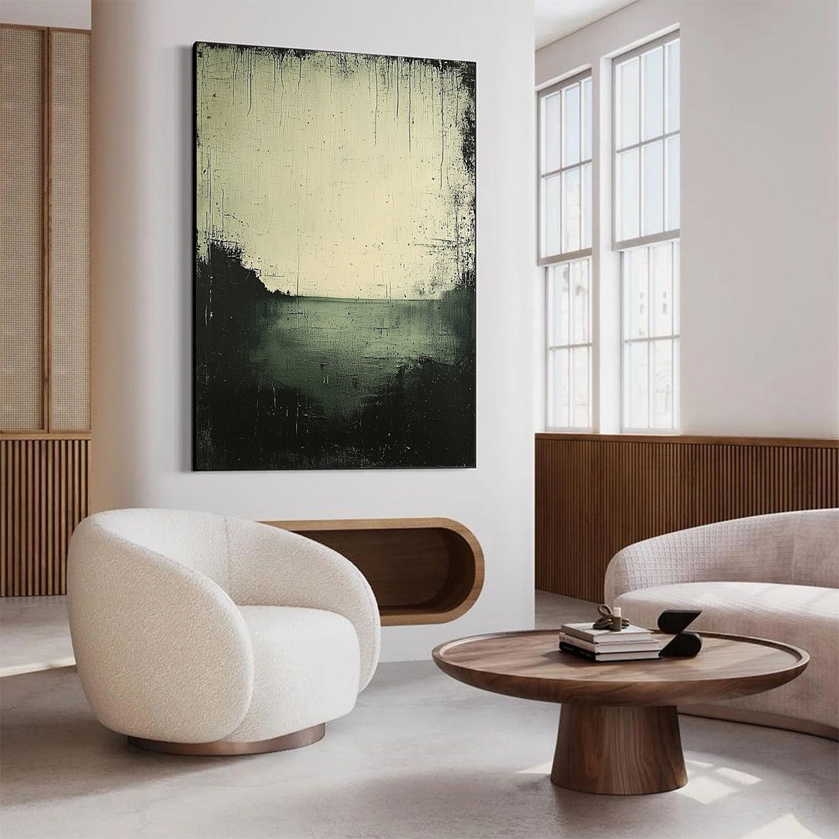 Emerald Mist – Wabi-Sabi Seascape Oil Painting, view 5