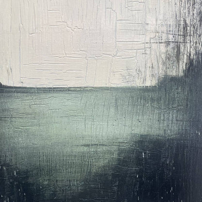 Emerald Mist – Wabi-Sabi Seascape Oil Painting, view 4