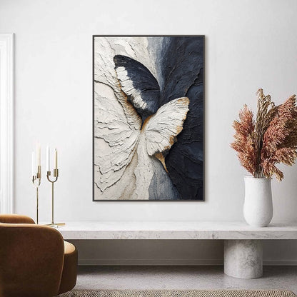 Emergence – Wabi-Sabi Butterfly Impasto Oil Painting, view 2