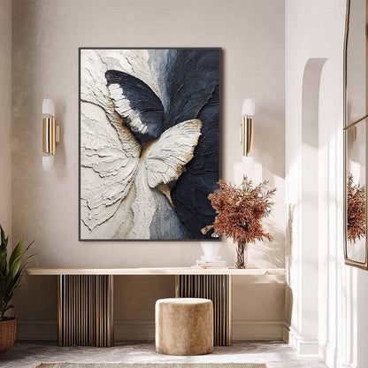 Emergence – Wabi-Sabi Butterfly Impasto Oil Painting, view 4