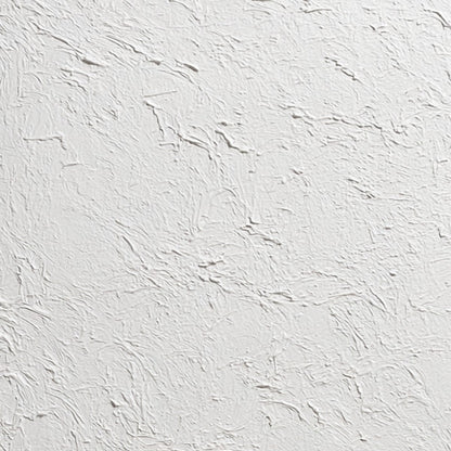 Equilibrium hand-painted white and black textured coastal abstract painting shown with white frame