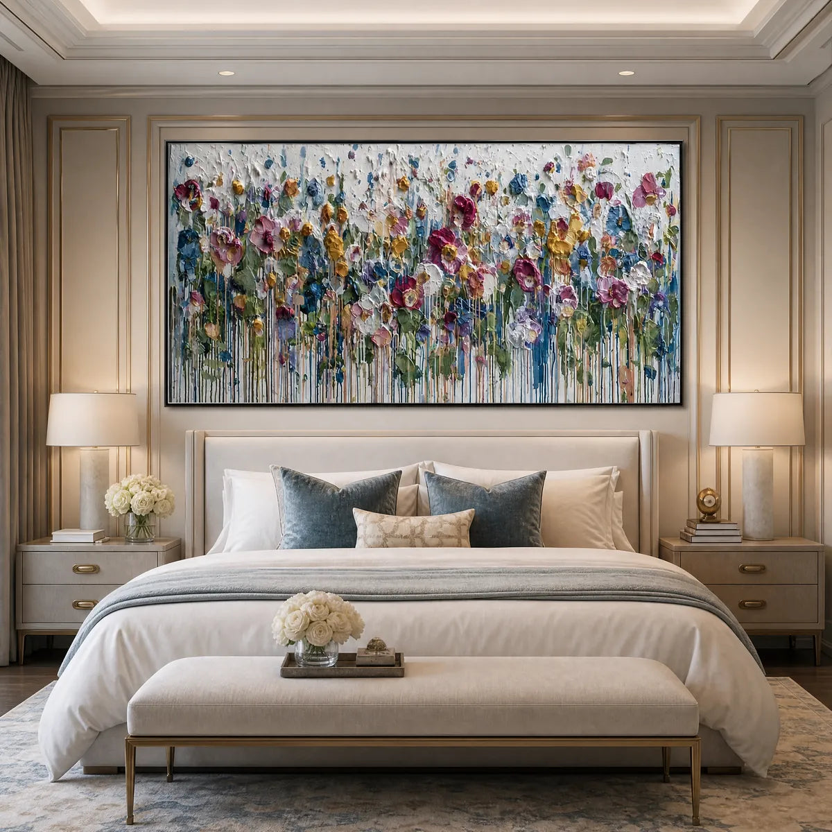 Eternal Bloom – Meadow Impasto Painting, view 4