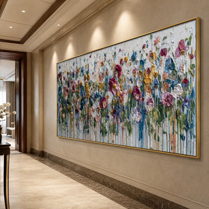 Eternal Bloom – Meadow Impasto Painting, view 5