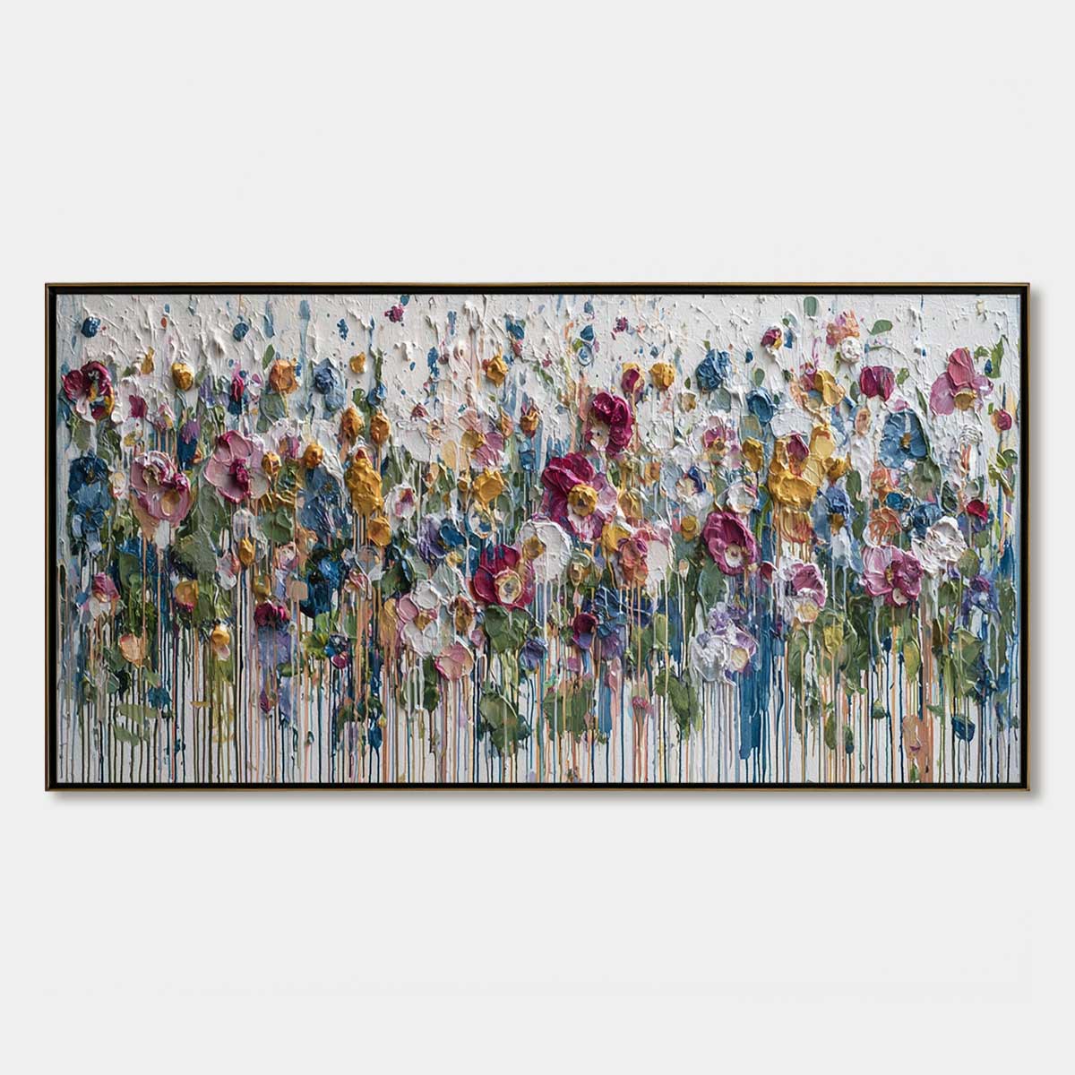 Eternal Bloom – Meadow Impasto Painting, view 1