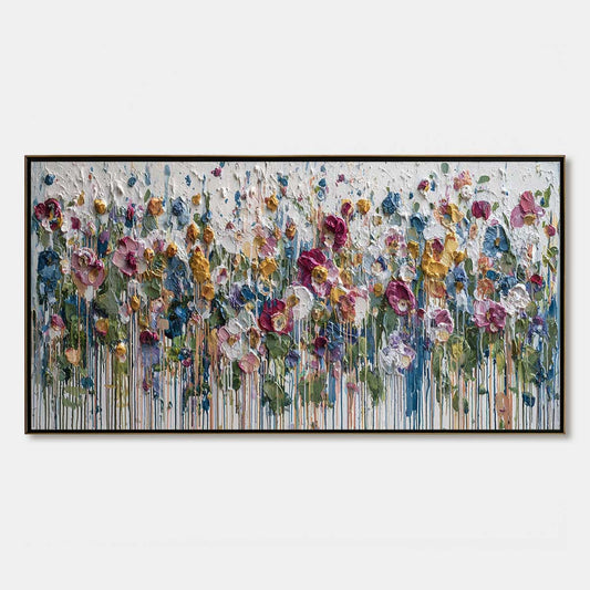 Eternal Bloom – Meadow Impasto Painting, view 1