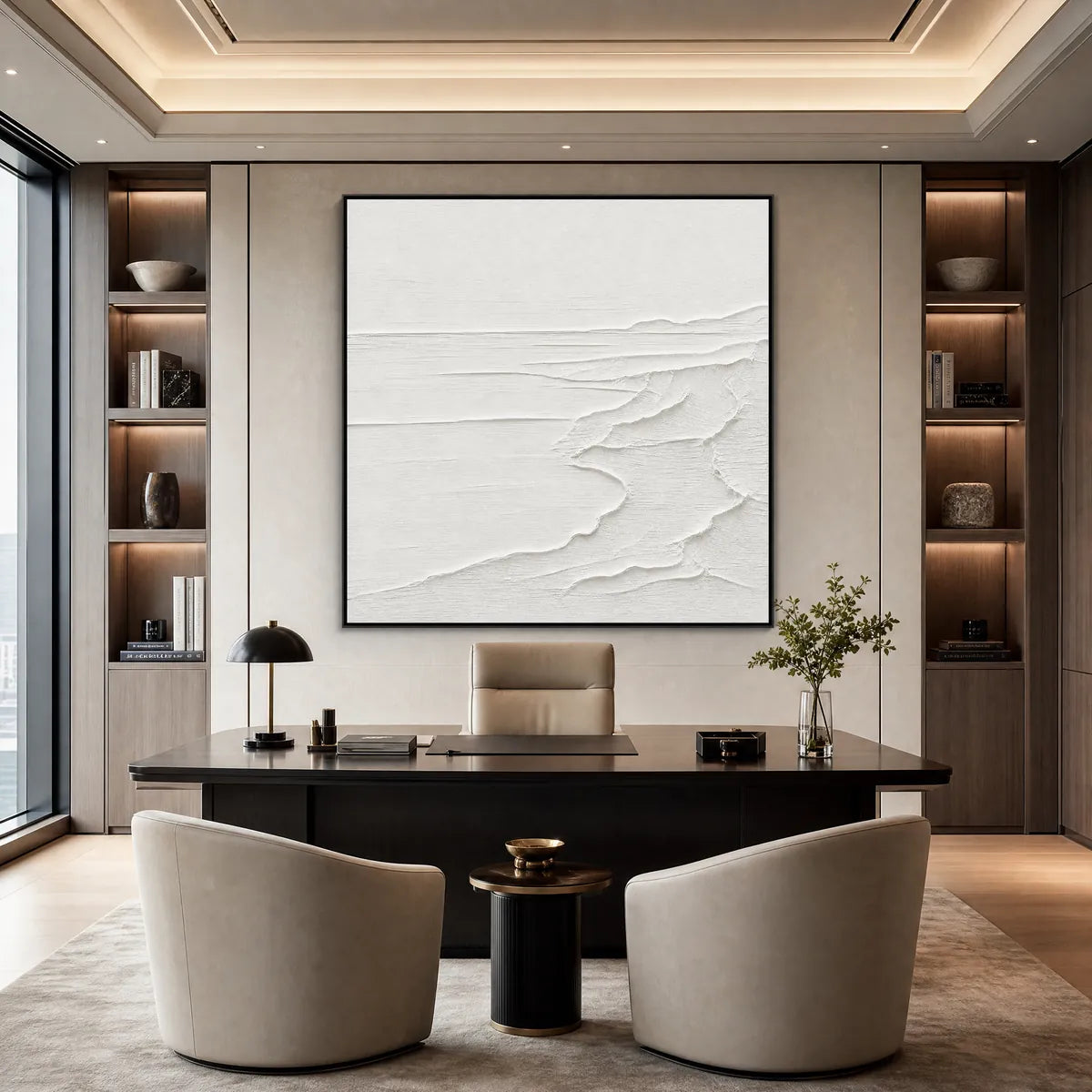 Eternal Shore – Wabi-Sabi Coastal Acrylic Painting, view 2