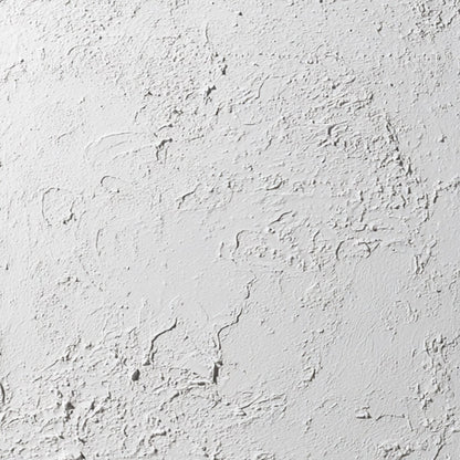 Eternal Shore hand-painted white and soft grey textured coastal abstract painting shown with white frame