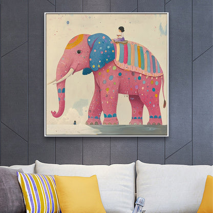 Colorful Elephant Oil Painting – Elephant Dreams