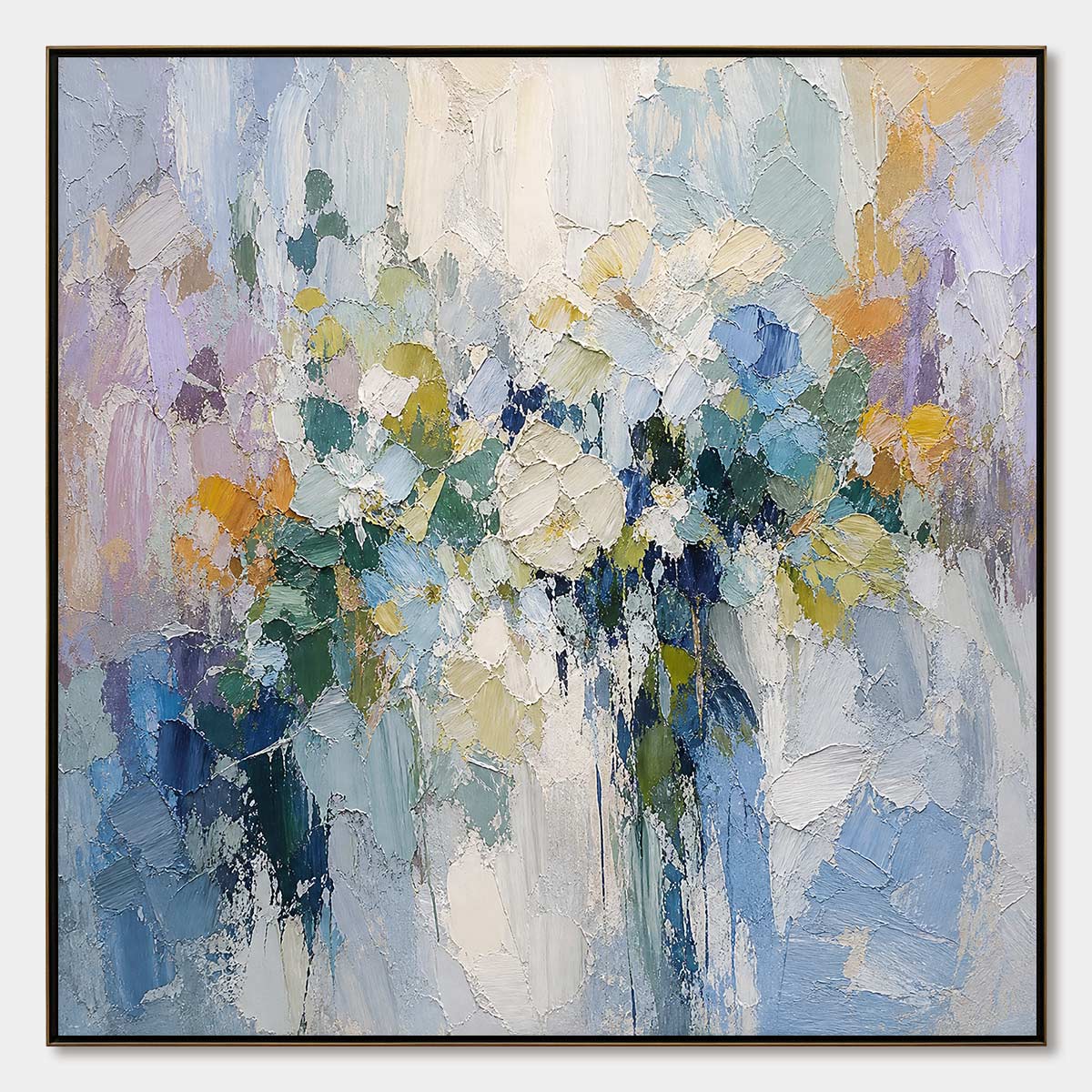 Ethereal Bloom – Floral Impasto Oil Painting, view 1