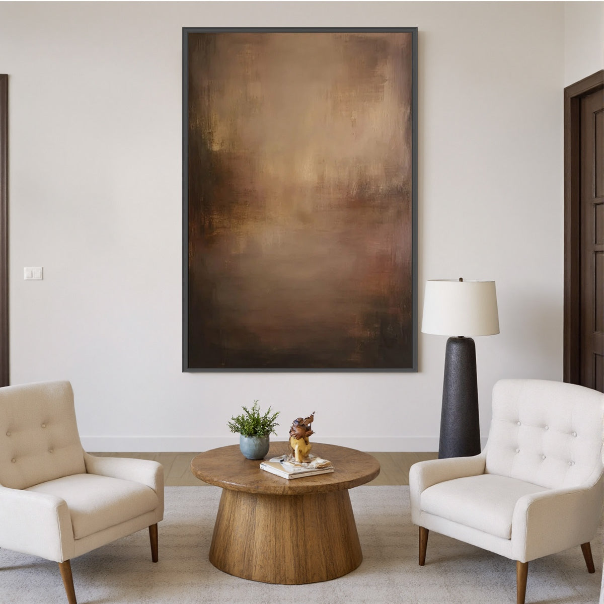 Fading Ember – Wabi-Sabi Abstract Oil Painting, view 4