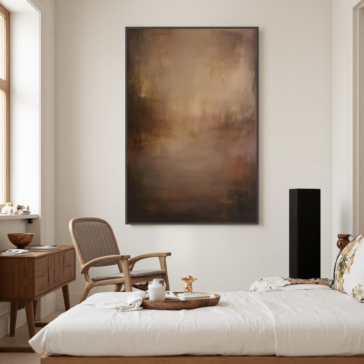 Fading Ember – Wabi-Sabi Abstract Oil Painting, view 2