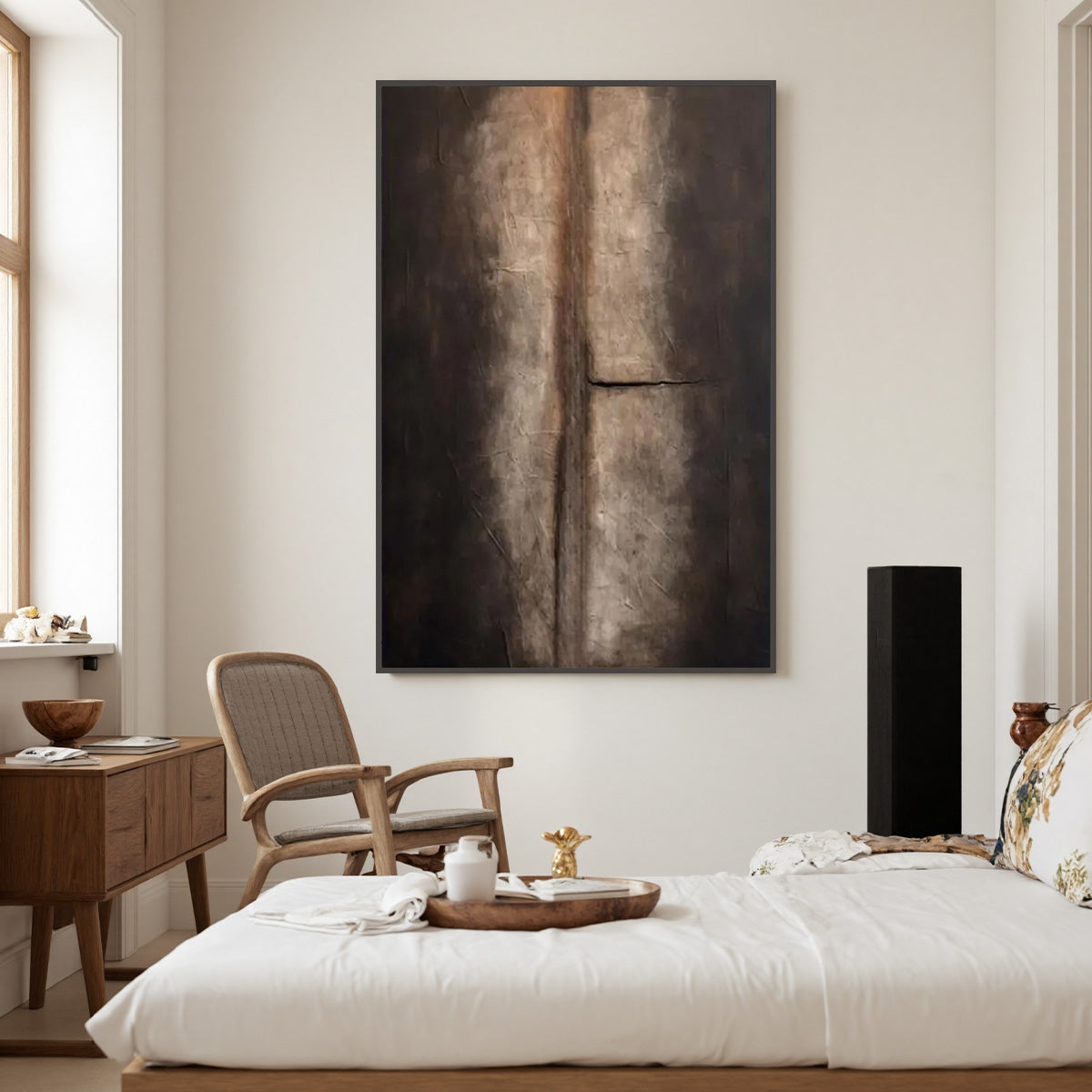 Fissure – Wabi-Sabi Abstract Oil Painting, view 2