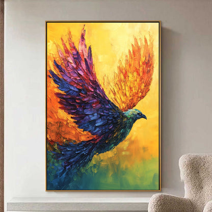 Flight Of Fancy – Bird Impasto Oil Painting, view 2