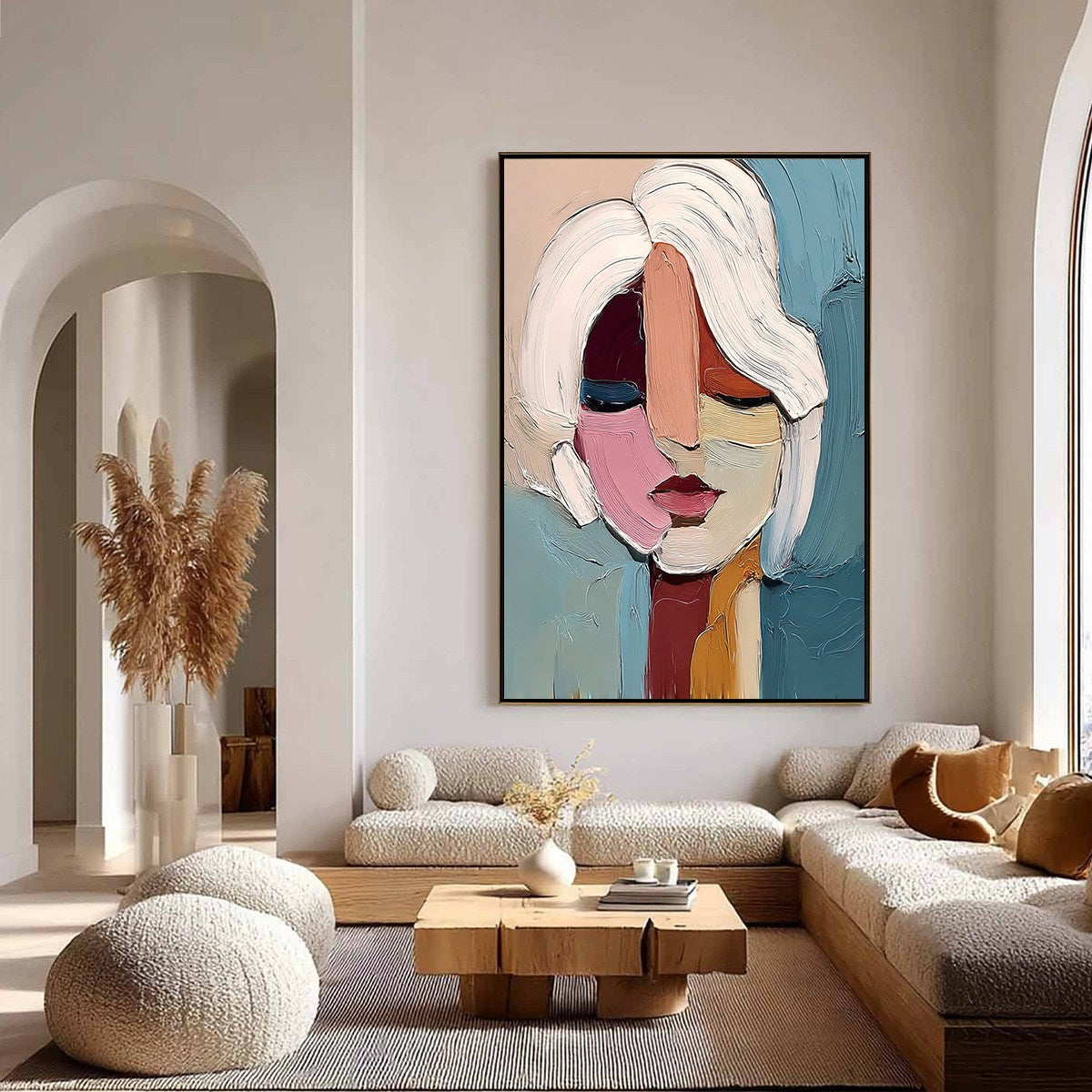 Fragmented Gaze – Figurative Impasto Oil Painting, view 4