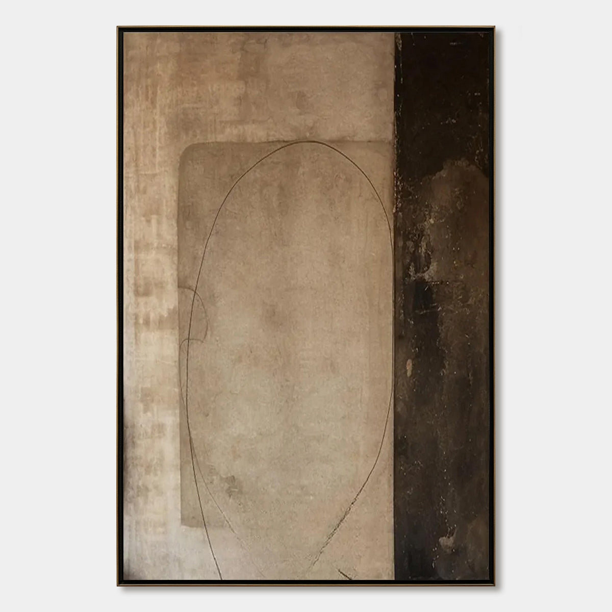 Fragmented Memory – Wabi-Sabi Abstract Oil Painting, view 1
