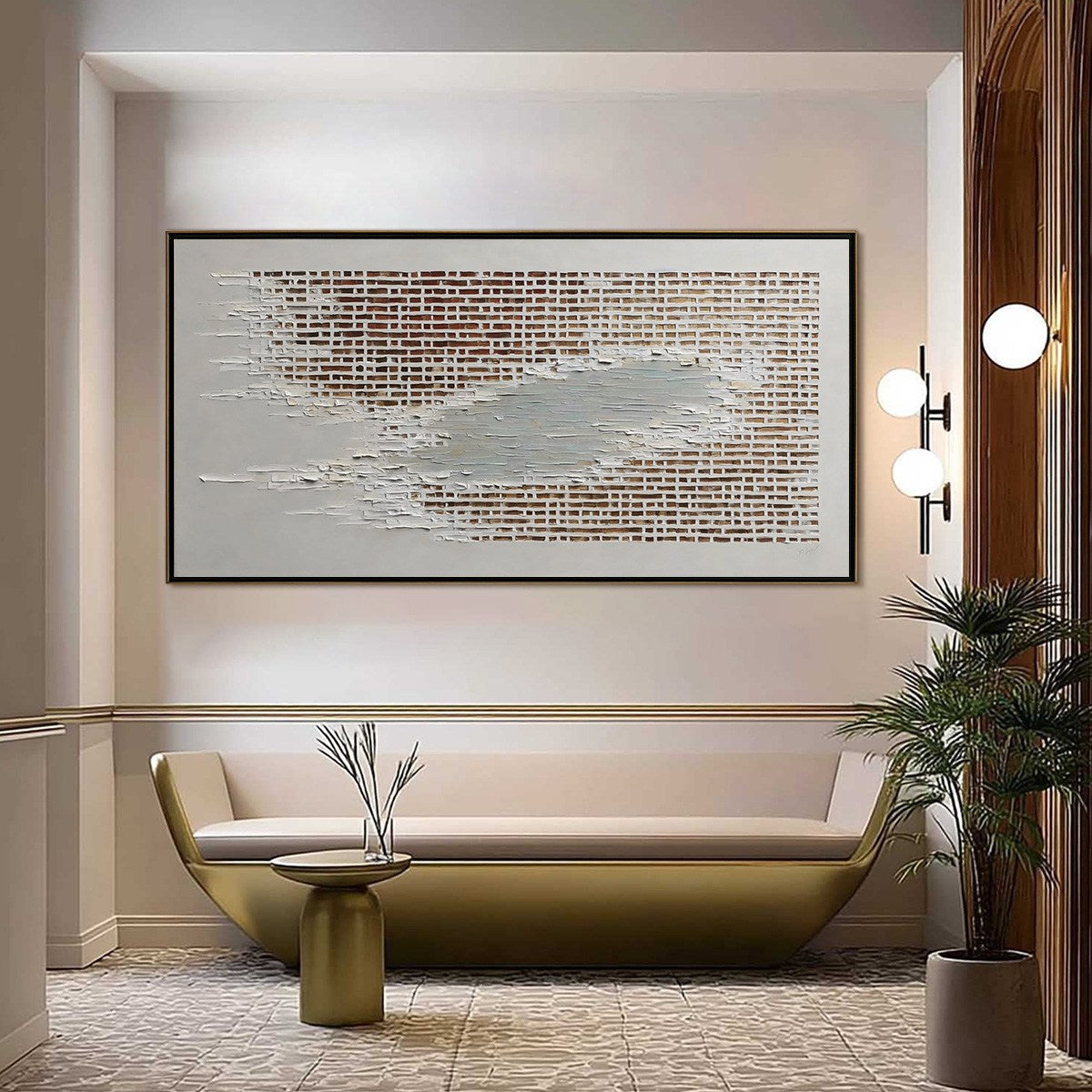 Fragments Of Time – Wabi-Sabi Architecture Impasto Oil Painting, view 4