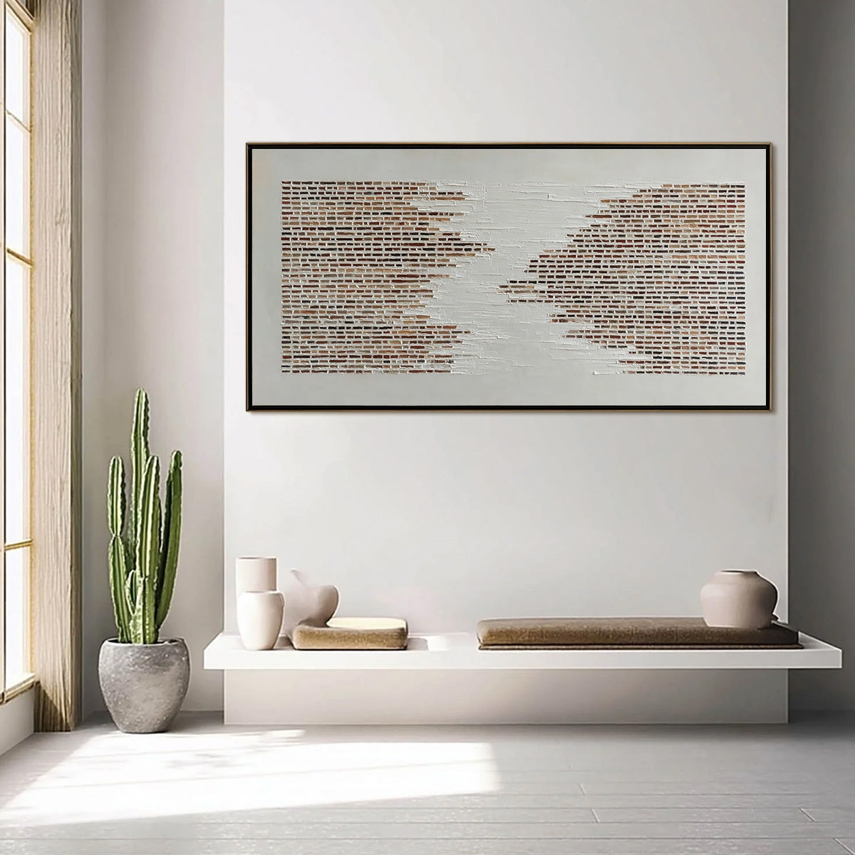 Wabi-Sabi Architecture Textured Oil Painting – Fragments