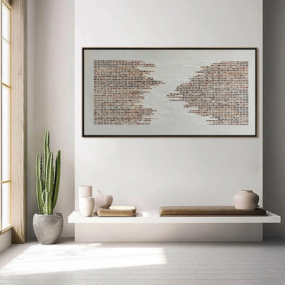 Wabi-Sabi Architecture Textured Oil Painting – Fragments
