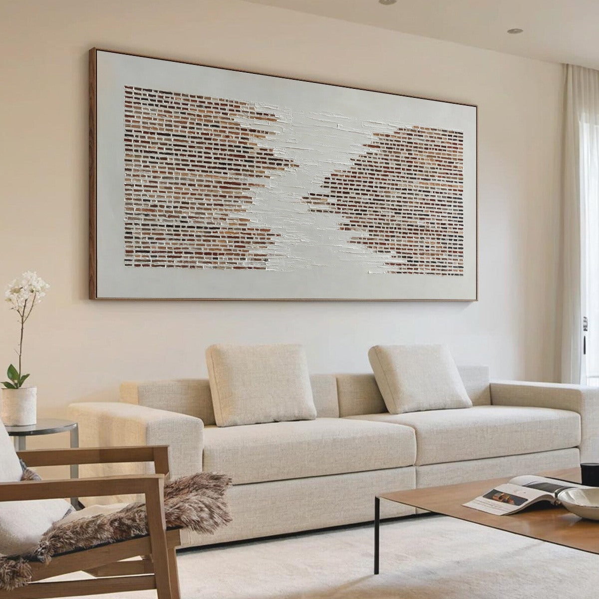 Wabi-Sabi Architecture Textured Oil Painting – Fragments