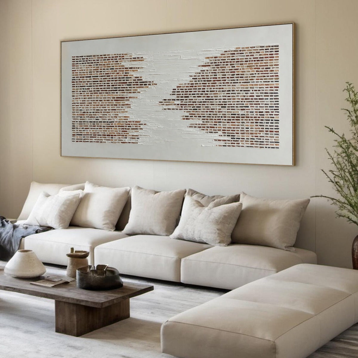 Wabi-Sabi Architecture Textured Oil Painting – Fragments
