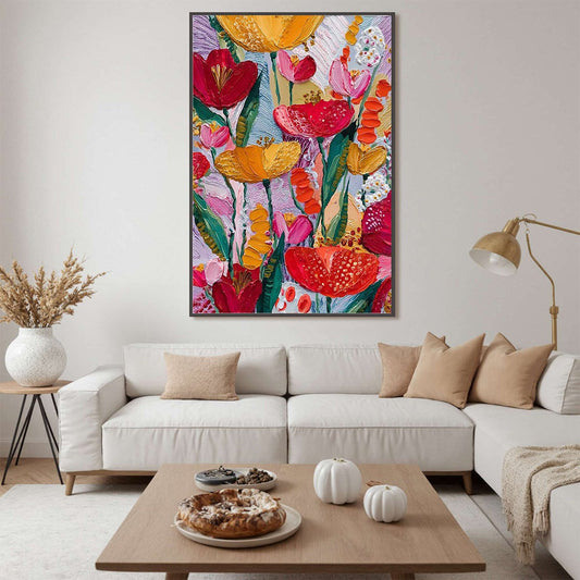 Garden Melody – Floral Impasto Oil Painting, view 2