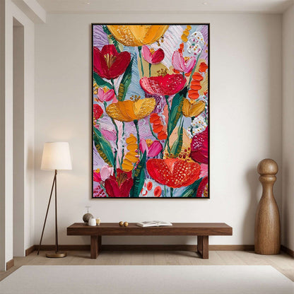 Garden Melody – Floral Impasto Oil Painting, view 5