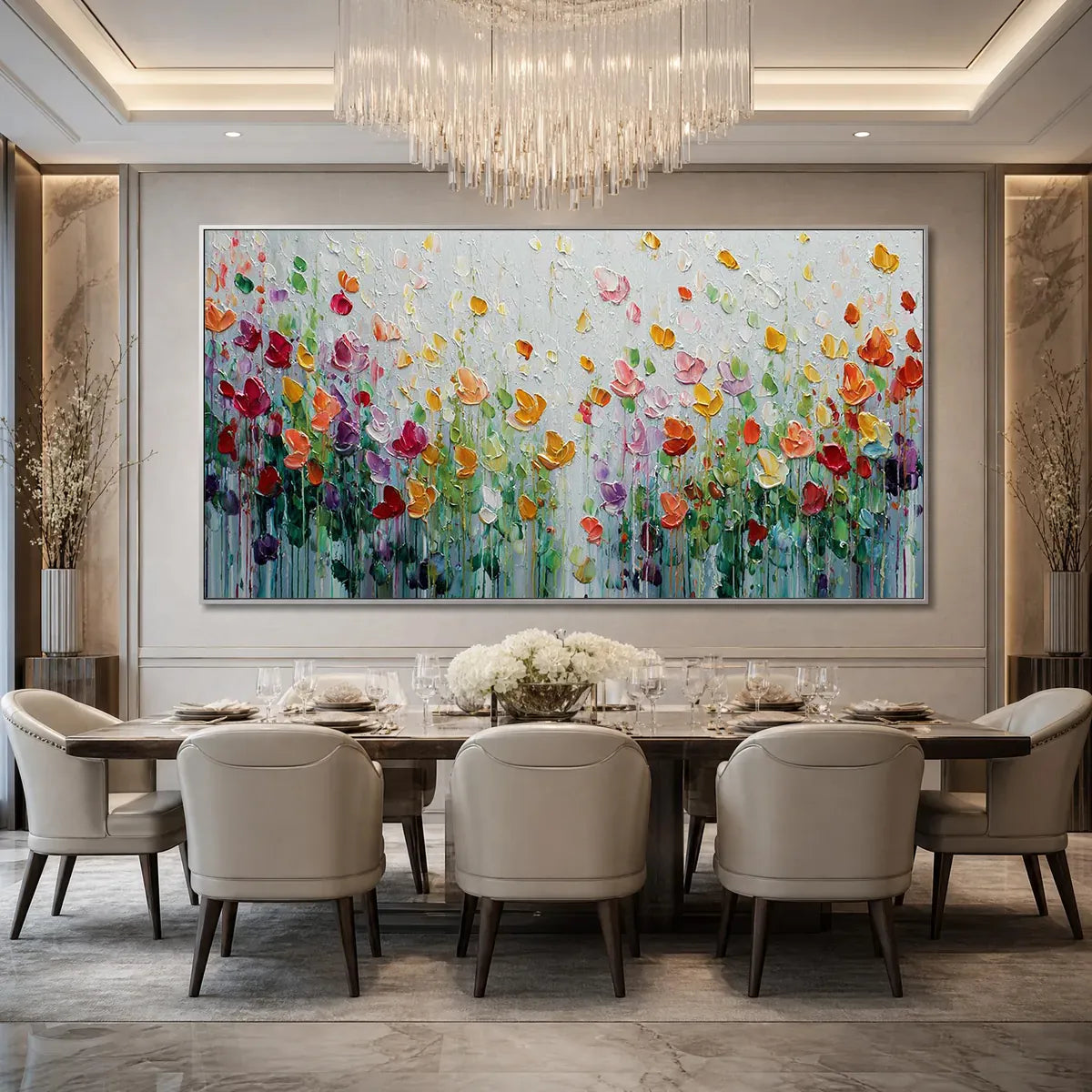 Garden Of Joy – Field Impasto Painting, view 2