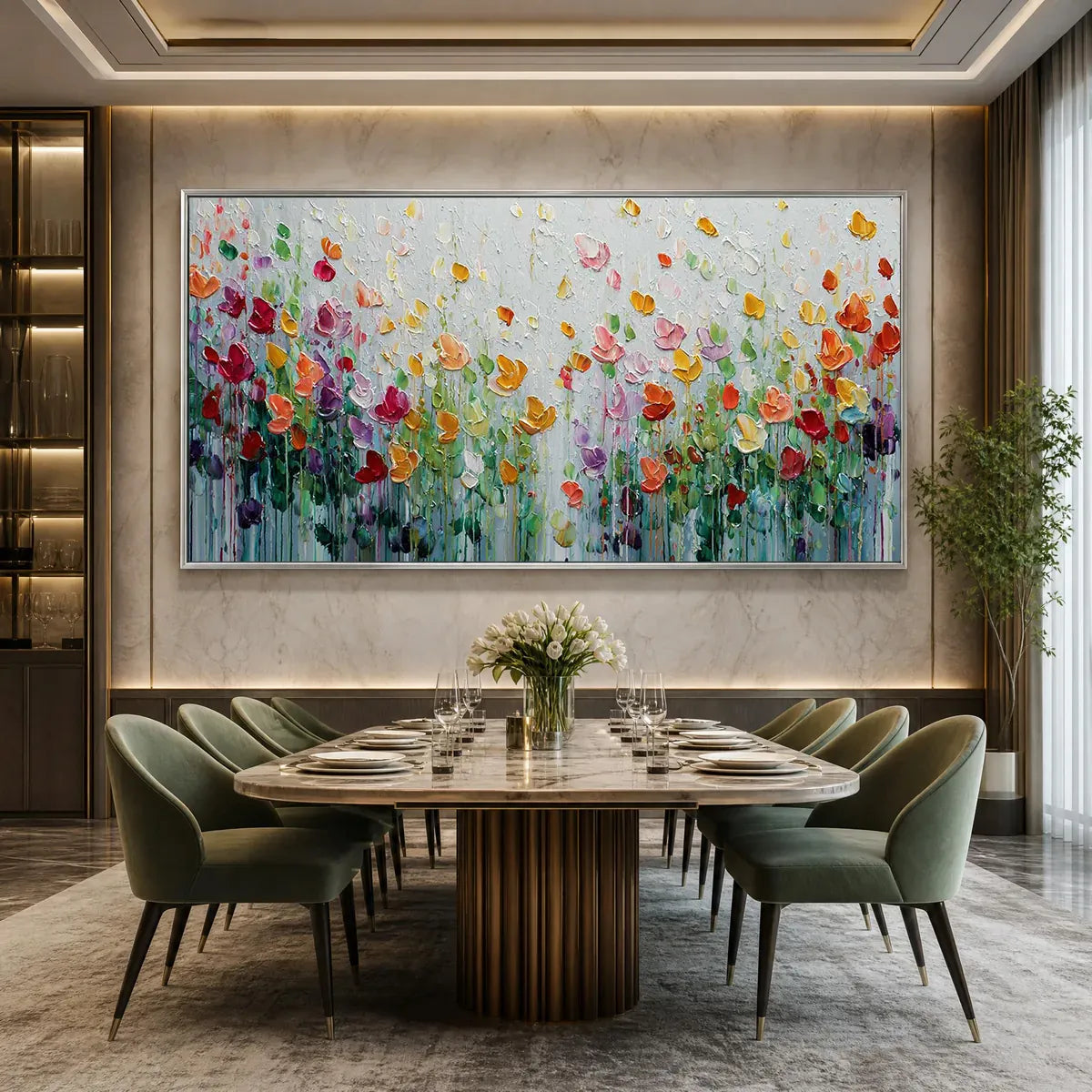 Garden Of Joy – Field Impasto Painting, view 5
