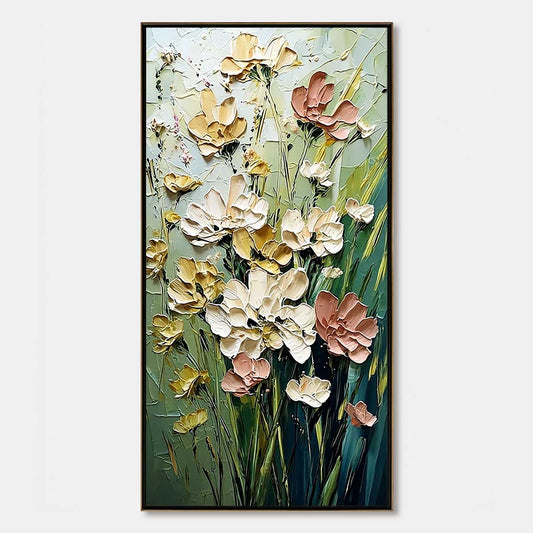 Garden Serenade – Wildflower Impasto Painting, view 1