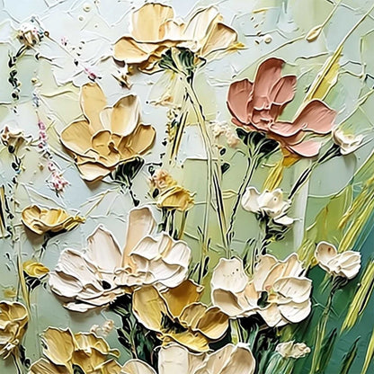 Garden Serenade – Wildflower Impasto Painting, view 5