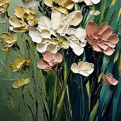 Garden Serenade – Wildflower Impasto Painting, view 3