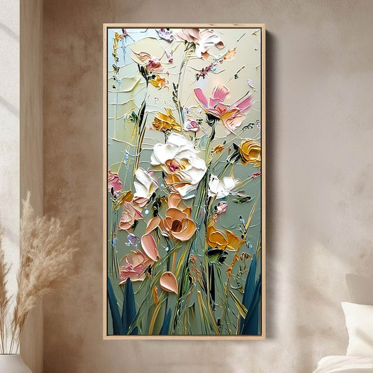Garden Whispers – Flower Garden Impasto Painting, view 2