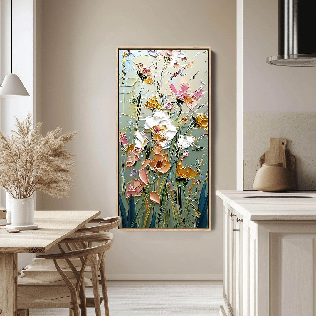 Garden Whispers – Flower Garden Impasto Painting, view 4