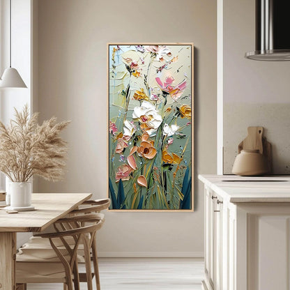 Garden Whispers – Flower Garden Impasto Painting, view 4