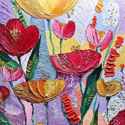 Garden Melody – Floral Impasto Oil Painting, view 4