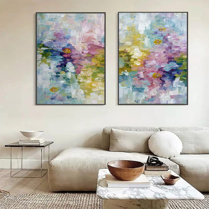 Colorful Abstract Flower Garden Impasto Painting – Garden Reverie