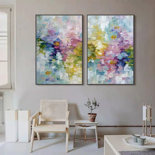 Garden Reverie – Flower Garden Impasto Painting, view 2