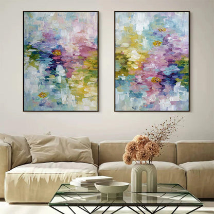 Garden Reverie – Flower Garden Impasto Painting, view 4