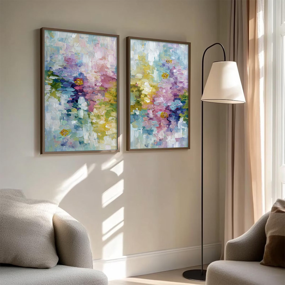 Colorful Abstract Flower Garden Impasto Painting – Garden Reverie