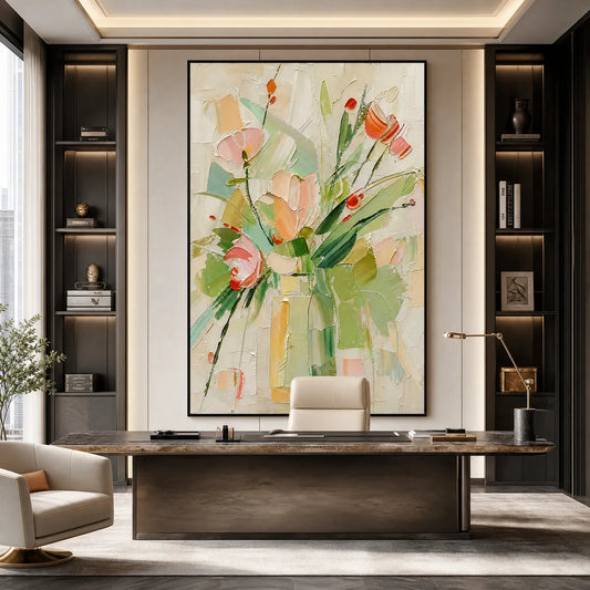 Garden'S Breath – Floral Still Life Impasto Oil Painting, view 2